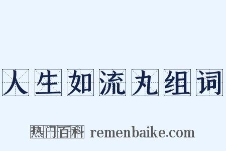 人生如流丸组词是什么意思的图片